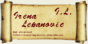 Irena Lepanović vizit kartica